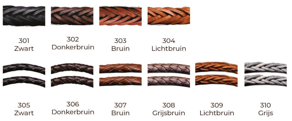 kleurkaart lederen armband L091